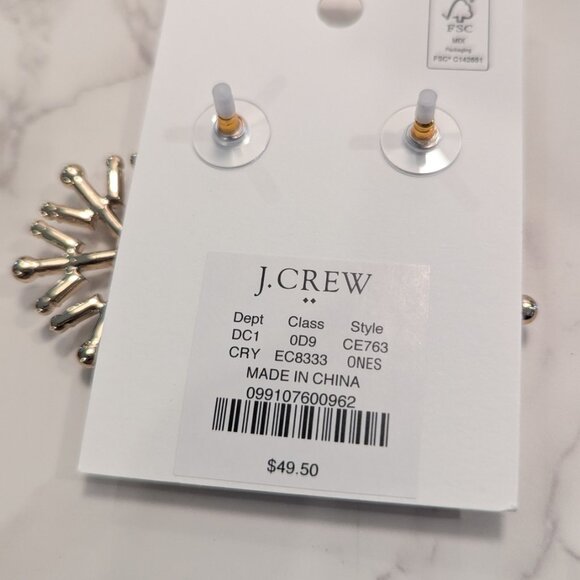 J.Crew Factory Snowflake Statement Earrings - Picture 4 of 6